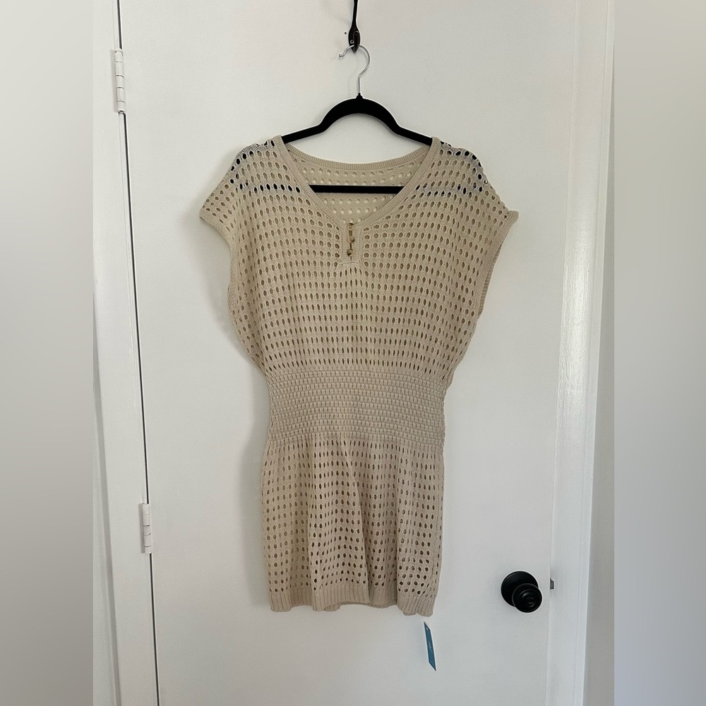 Cupshe Knit Cutout V-Neck Swim Cover-Up Dress – Size Medium – NWT